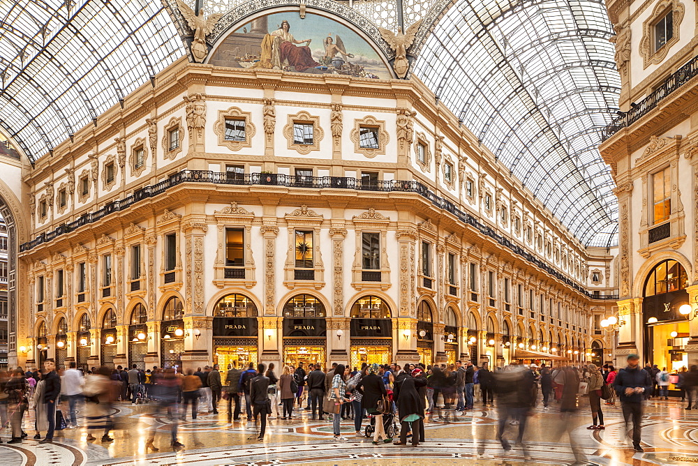 The Galleria Vittorio Emanuele II in central Milan, Lombardy, Italy, Europe