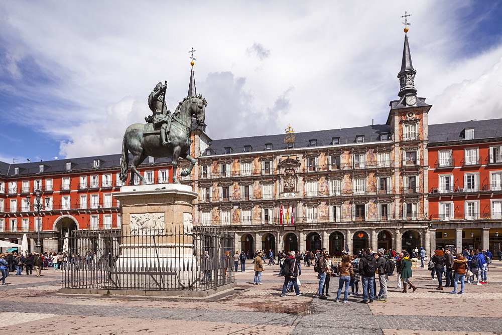 Plaza Mayor in Madrid, Spain, Europe