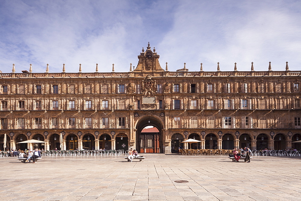 Plaza Mayor in Salamanca, UNESCO World Heritage Site, Castile and Leon, Spain, Europe