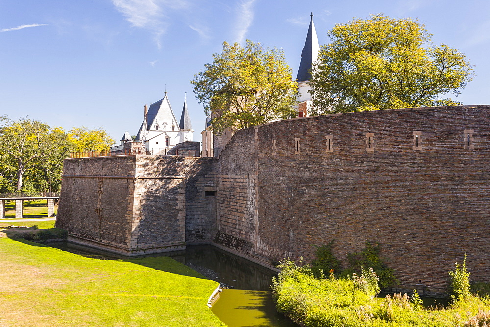 The Chateau des Ducs de Bretagne in the city of Nantes, Pays de la Loire, Loire Atlantique, France, Europe