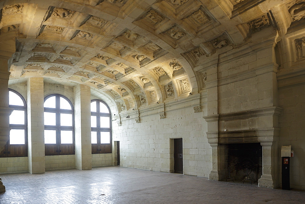 The interior of Chateau de Chambord, UNESCO World Heritage Site, Loire Valley, Loir et Cher, Centre, France, Europe