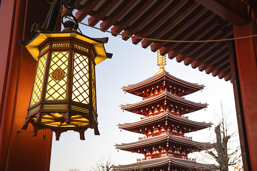 Senso-ji Temple, an ancient Buddhist temple in the Asakusa district, Tokyo, Japan, Asia