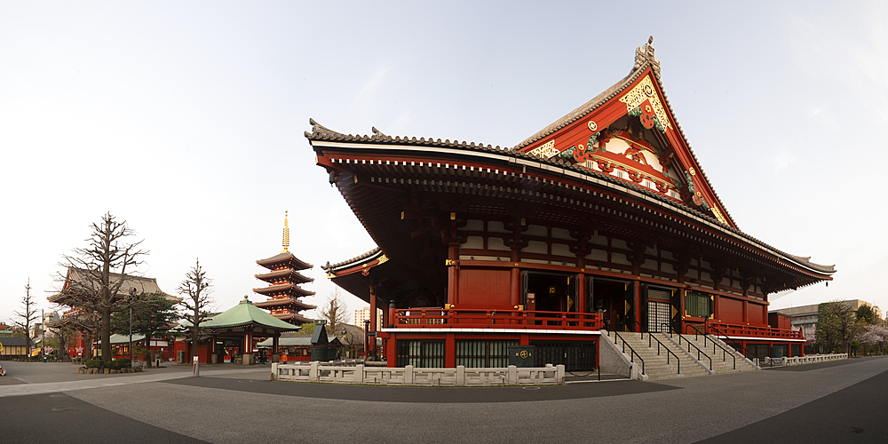 Senso-ji temple, an ancient Buddhist temple in the Asakusa district of Tokyo, Japan, Asia