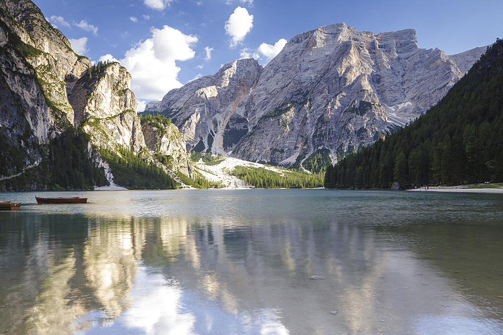 Lago di Braies in the Dolomites, Sud Tyrol, Italy, Europe