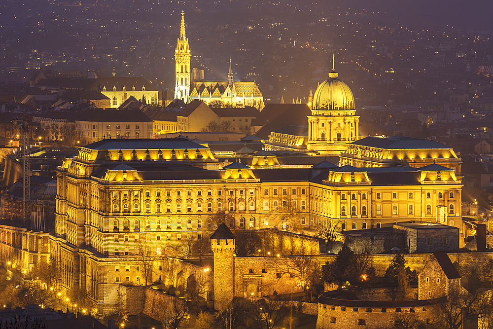 Buda Castle, the historic seat of the Hungarian kings in Budapest, dating from the 18th century, UNESCO World Heritage Site, Budapest, Hungary, Europe