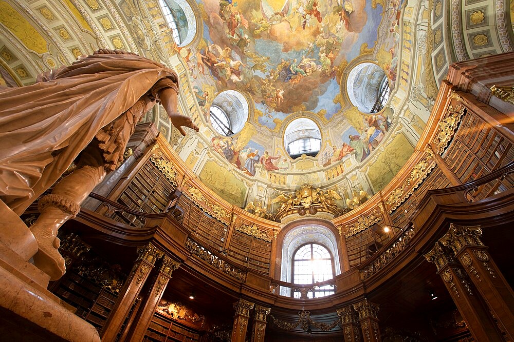 The Austrian National Library in Vienna, Austria, Europe