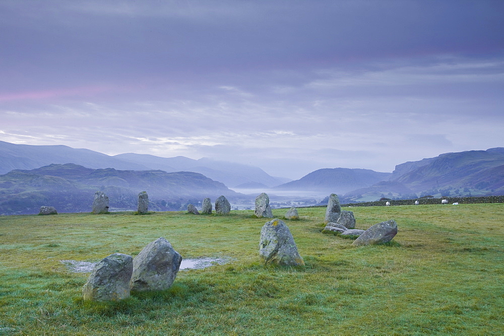 Castlerigg stone circle in the Lake District National Park, Cumbria, England, United Kingdom, Europe