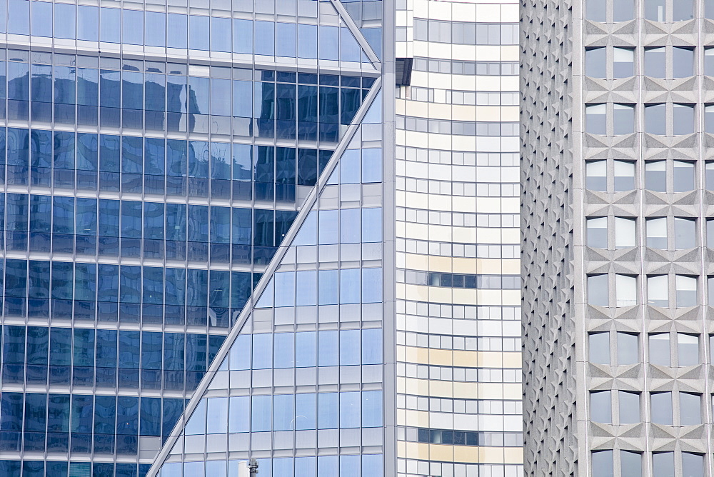 Abstract of buildings in the La Defense district, Paris, France, Europe