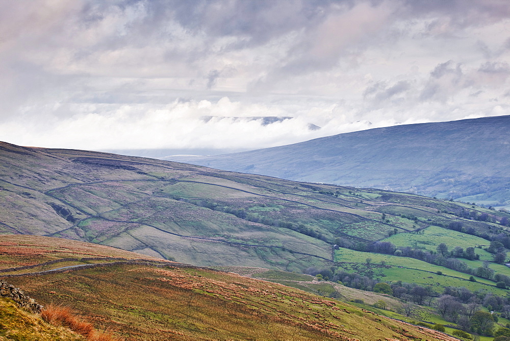 The rolling hills of the Yorkshire Dales National Park near Dentdale, Yorkshire, England, United Kingdom, Europe