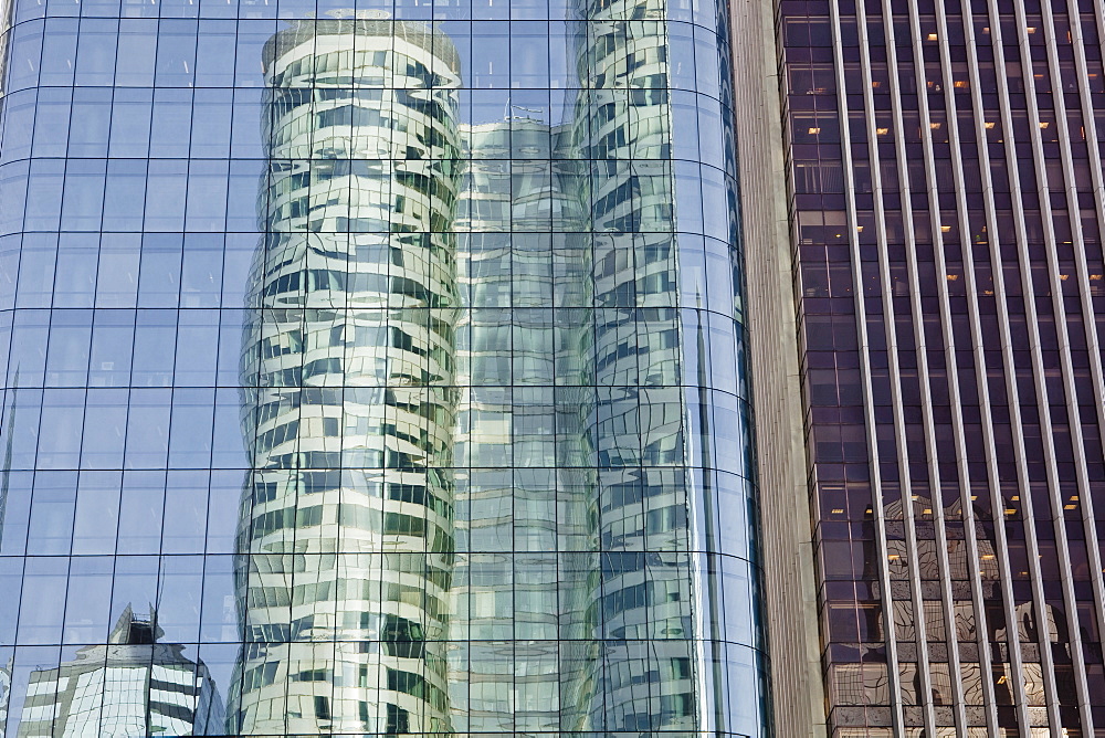 High rise office buildings in the La Defense district of Paris, France, Europe 