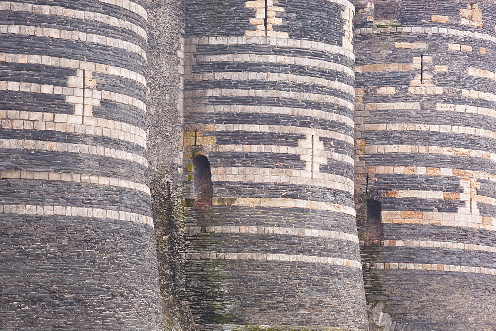 The royal fortress and chateau in Angers, Maine-et-Loire, France, Europe