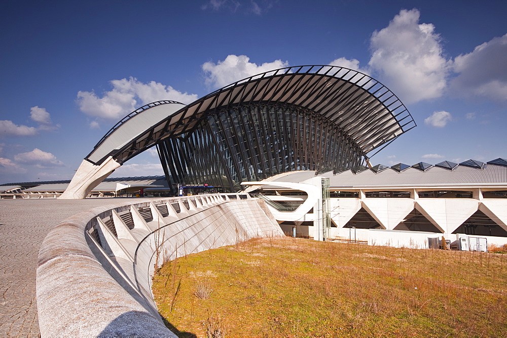 The TGV railway station of Lyon Saint Exupery, which serves the airport, Lyon, Rhone Alpes, France, Europe