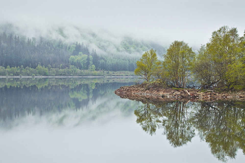 The still waters of Thirlmere in the Lake District National Park, Cumbria, England, United Kingdom, Europe 