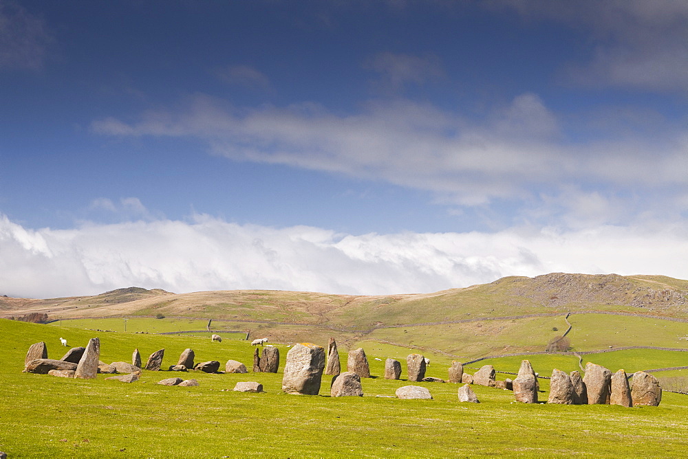 The Neolithic Swinside stone circle (Sunkenkirk stone circle), Lake District National Park, Cumbria, England, United Kingdom, Europe 