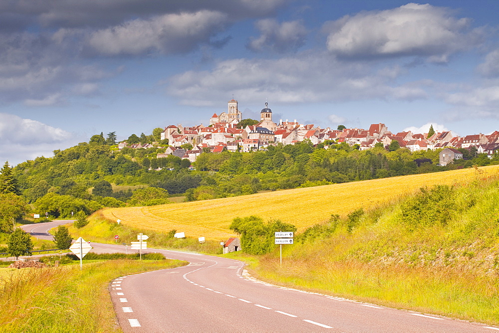 The Beaux Village de France of Vezelay in the Yonne area of Burgundy, France, Europe