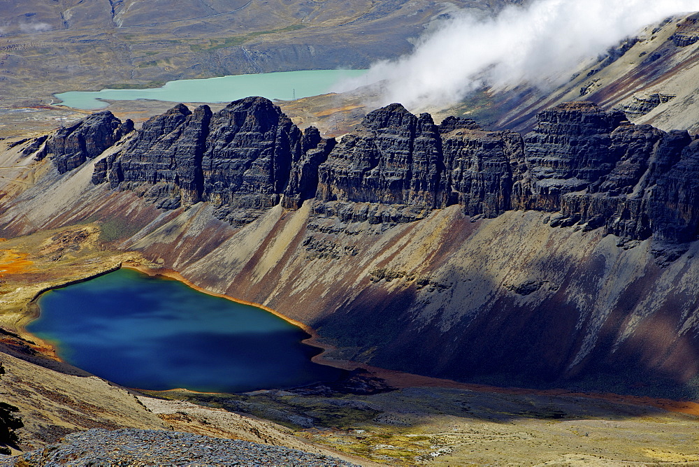 View from Mount Chacaltaya, Calahuyo, Cordillera real, Bolivia, Andes, South America