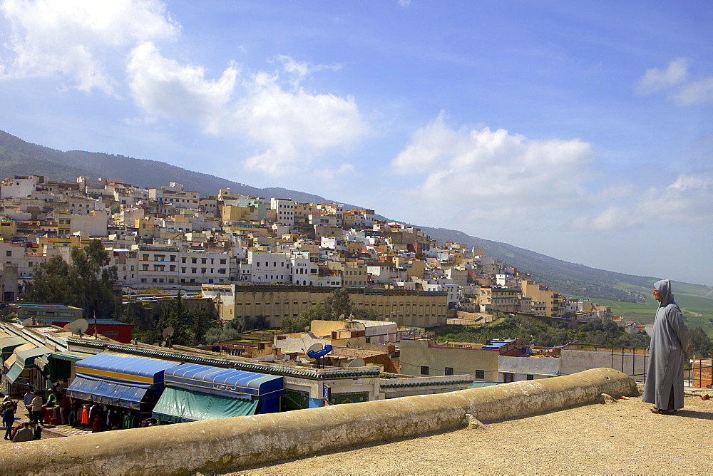 A man overlooking, Idriss, Morocco, North Africa, Africa