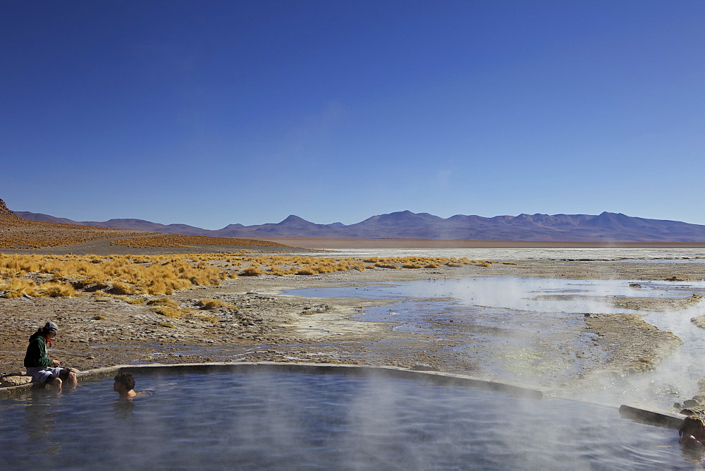 Hot springs and mud pools, Salar de Uyuni, Bolivia, South America