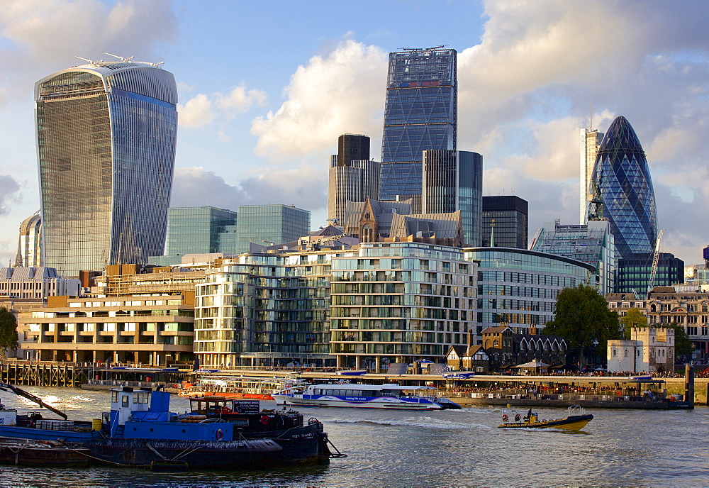 Buildings in the Financial district of the City of London, London, England, United Kingdom, Europe