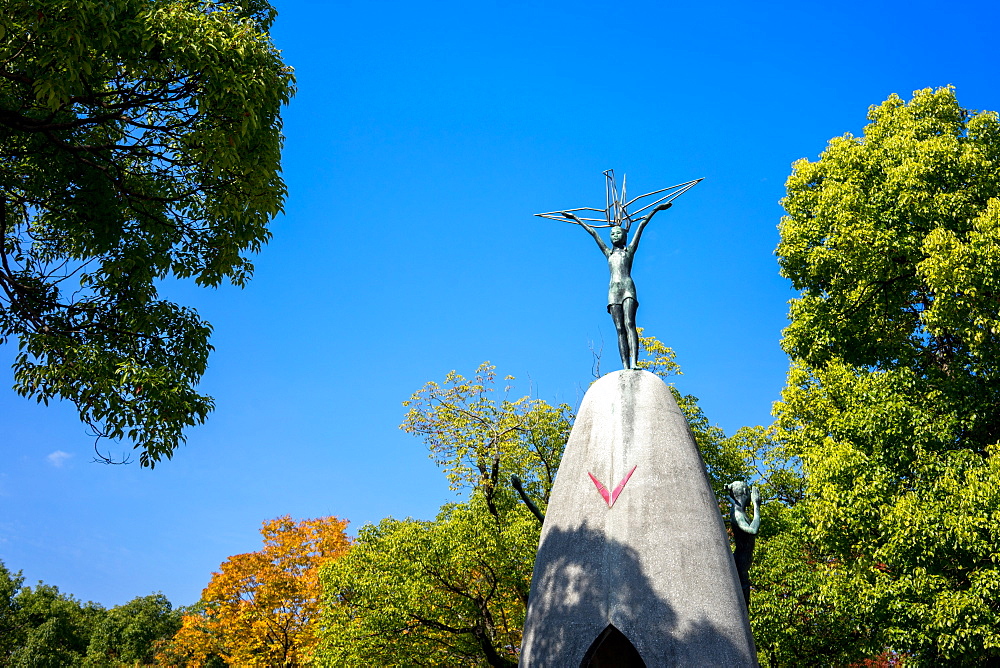 Children's Peace Monument, in the Hiroshima Peace Memorial Park, Hiroshima, Japan, Asia