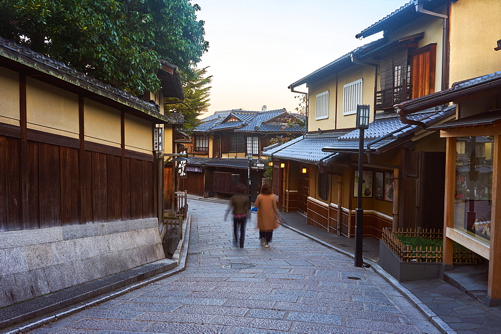 Sannen Zaka Street in the morning in Higashiyama, Kyoto, Japan, Asia