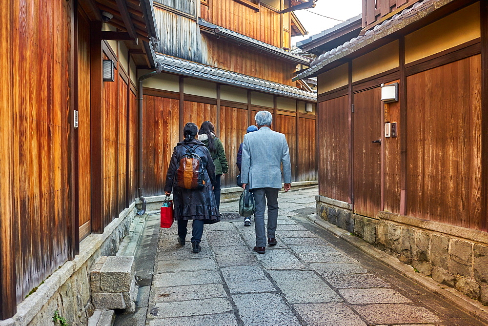 Ishibe Alley, a small traditional old alley in Gion, Kyoto, Japan, Asia