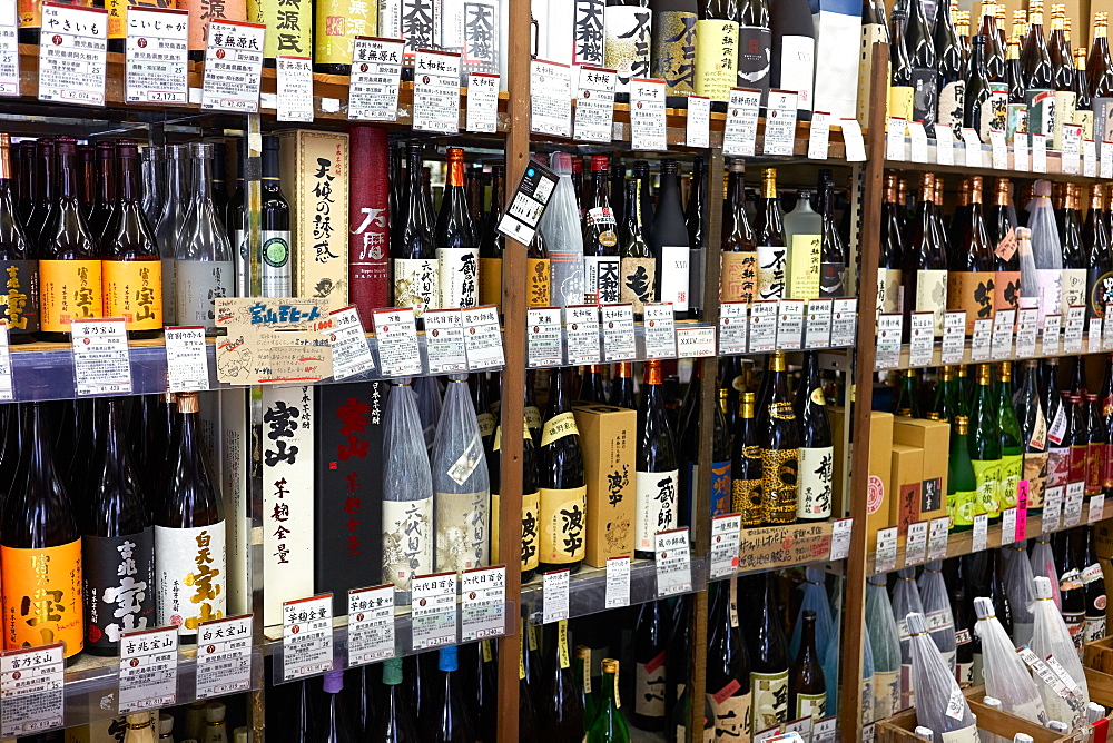 Sake shop in Kyoto, Japan, Asia