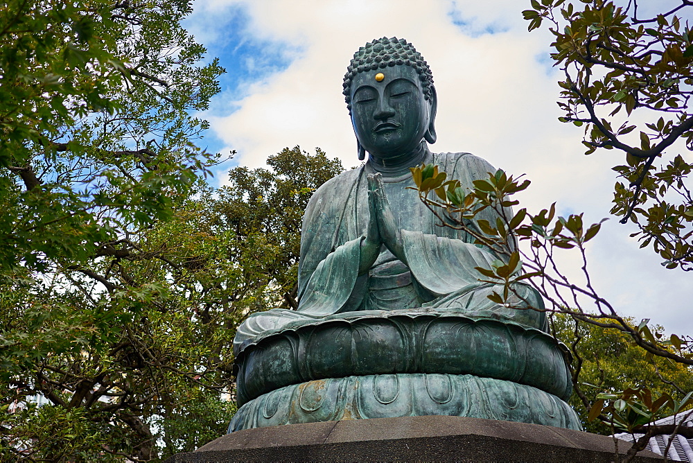 Bronze Buddha at Tennoji Temple, Yanaka, Tokyo, Japan, Asia