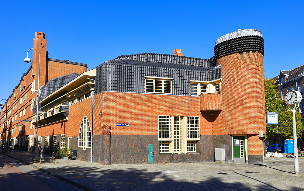 Het Schip, a 1920s social housing complex by Michel de Klerk, now a museum about the Amsterdam School architecture movement, Amsterdam, North Holland, The Netherlands, Europe