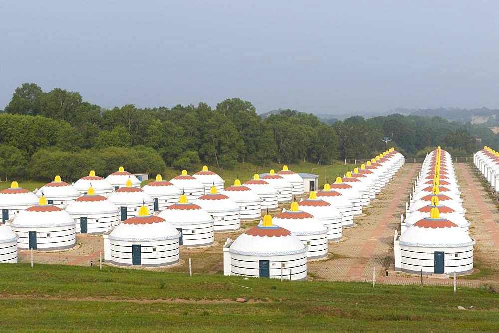 Hotel with yurts, Bashang Grassland, Zhangjiakou, Hebei Province, Inner Mongolia, China