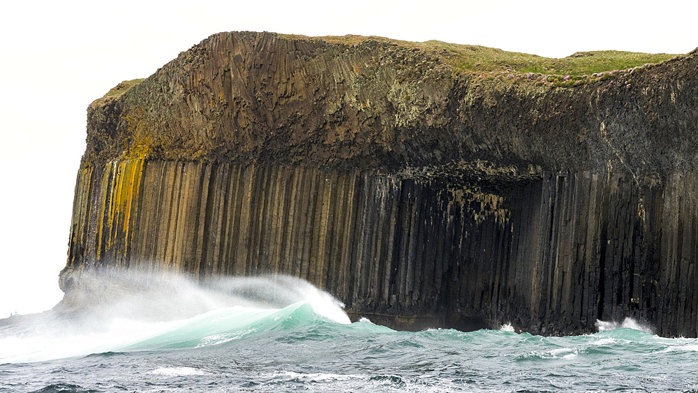 Geological landscape, basaltic organs on the island of Staffa, Scotland