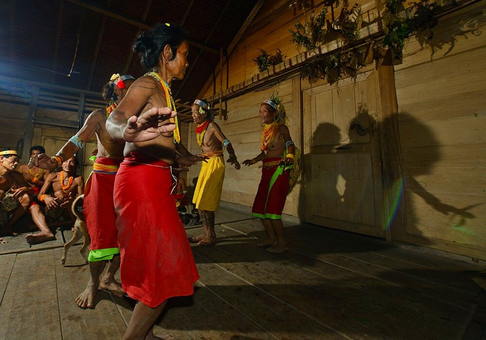 Mentawai women dancing, Siberut, Mentawai, Indonesia