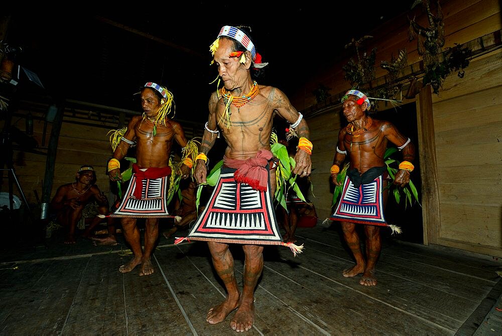 Ritual dance of Sikere (medicine men), Mentawai people, Siberut, Mentawai, Indonesia