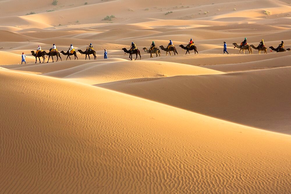 Sand dunes, Merzouga, Morocco, Sahara desert