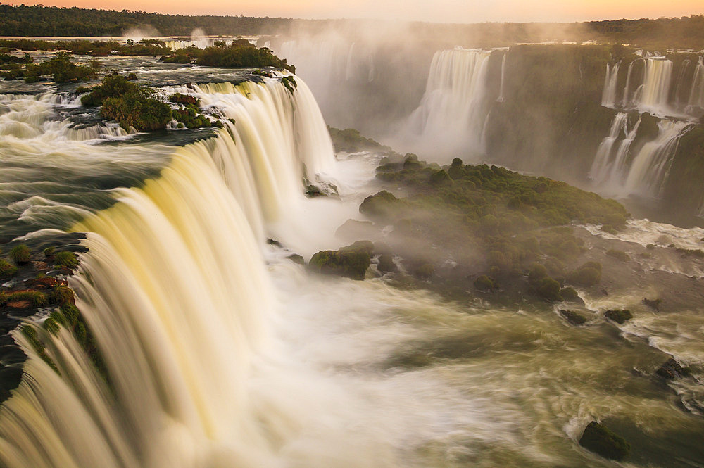 The incredibly beautiful Iguazu Falls on the border between Brazil and Argentina.