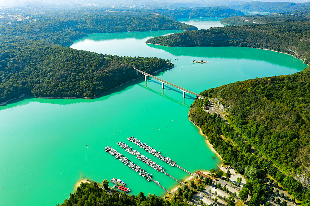 Vouglans Lake, Bridge of Pyle, Jura, France