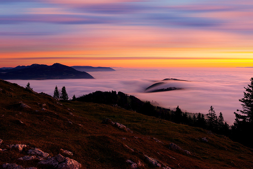 Cloud sea from the dent de Vaulion, Canton Vaud, Switzerland