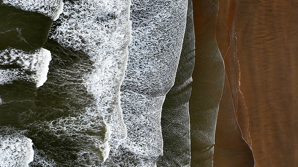 Waves on Vieux Phare beach, La Temblade, Charente-Maritime, France