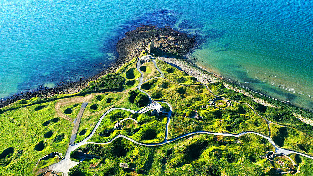 Pointe du Hoc, Omaha Beach site, Calvados department, Normandy, France