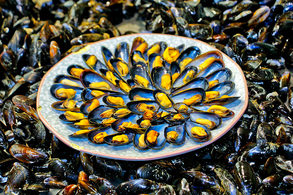 Penestin mussels, Mussel dish from Penestin, Morbihan, South Brittany, France