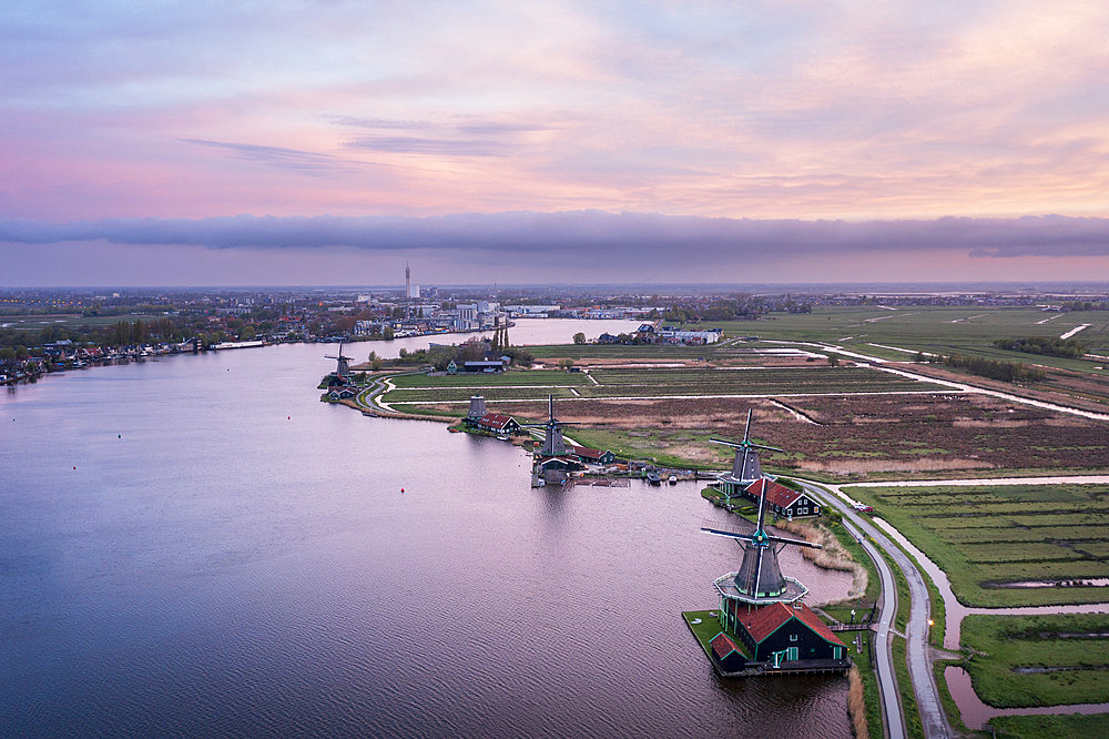 Windmills, Zaanse Schans, North Holland, Netherlands