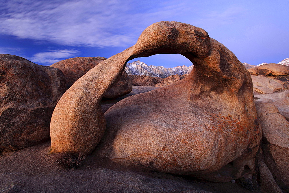 Mobius Arch rock arch from granite eroded United States United States of America North America America