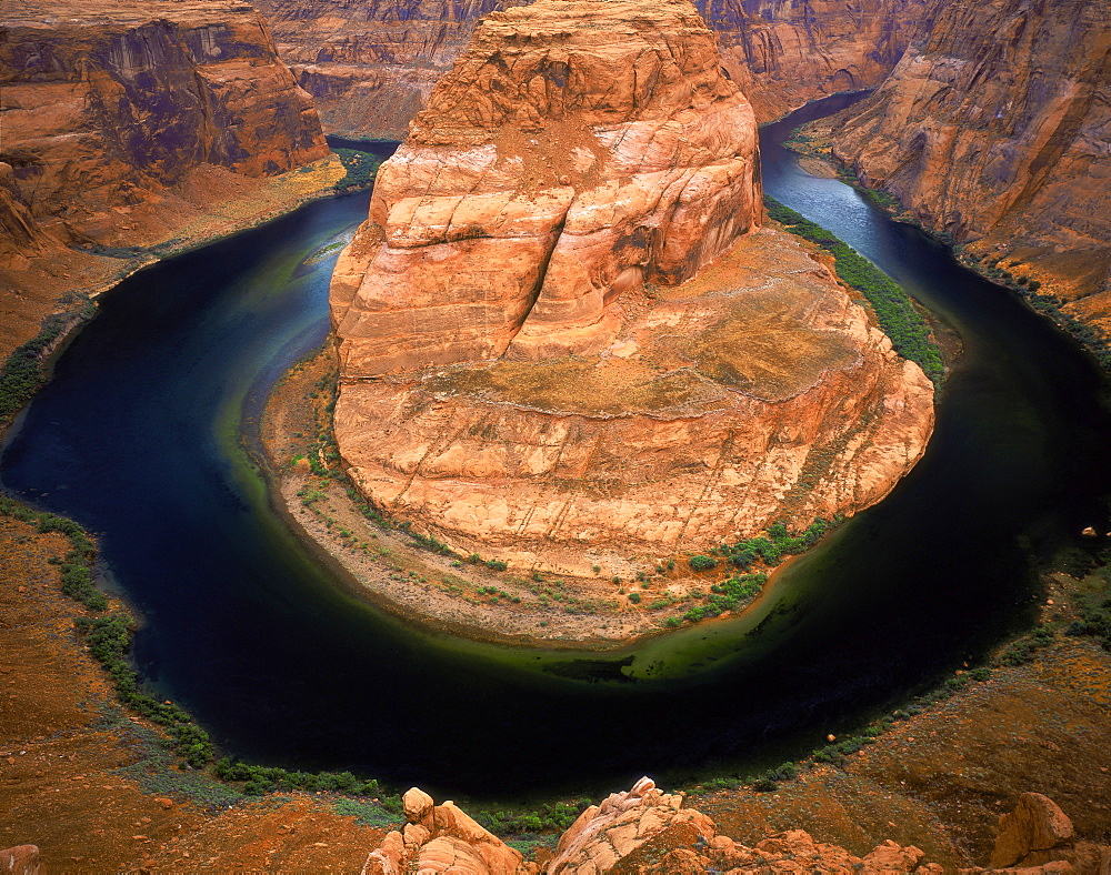 Colorado River from Horseshoe Overlook Glen Canyon National Recreation Area Arizona USA  