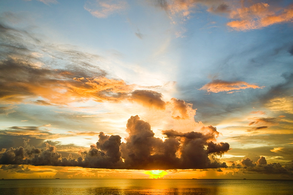 Sunset from Funafuti Atoll, Tuvalu, Pacific