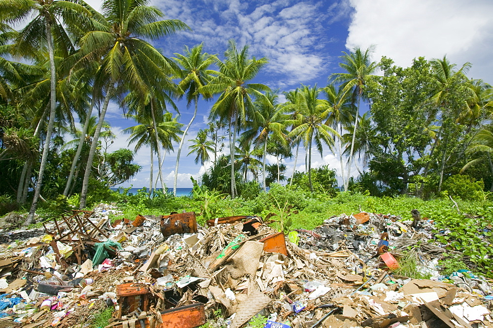 Rubbish on Funafuti Atoll, Tuvalu, Pacific