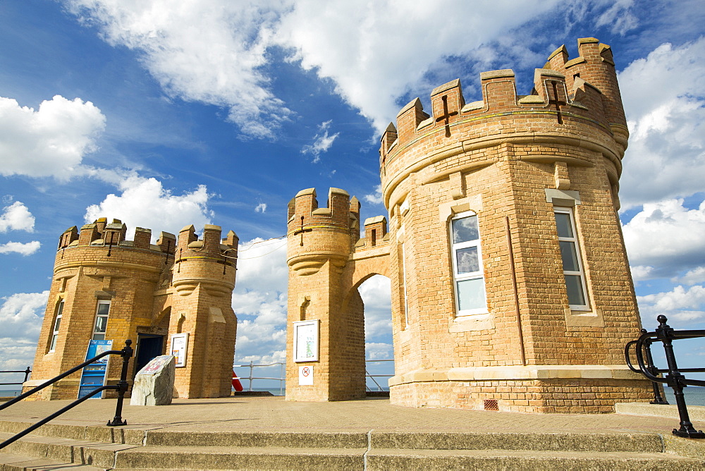 A Castle structure on the sea front in Withernsea, yorkshire, UK,