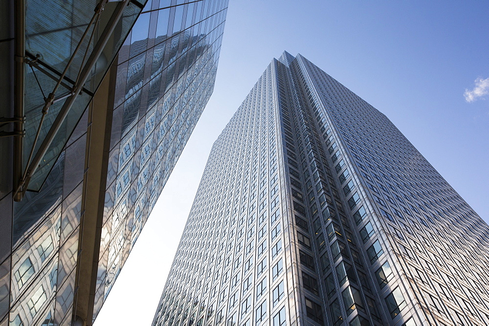 Banks in Canary Wharf, London, UK.