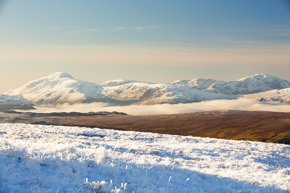 Looking across to Great Gable from the Helvellyn Range, Lake District, UK.