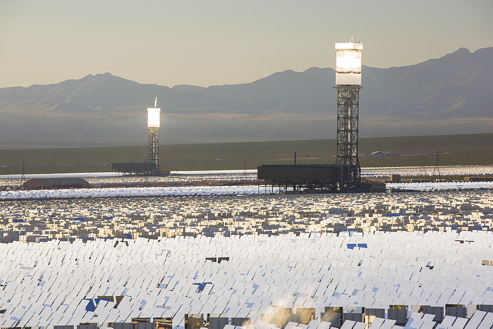 The Ivanpah Solar Thermal Power Plant in California''s Mojave Desert is currently the largest solar thermal plant in the world. It generates 392 megawatts (MW) and deploys 173,500 heliostats that reflect the suns rays onto three solar towers. It covers 4,000 acres of desert.