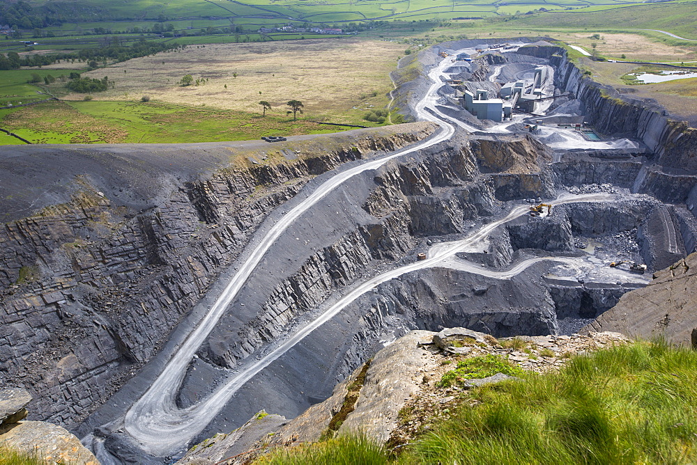 Dry Rigg Quarry at Helwith Bridge in the Yorkshire Dales National Park, UK.